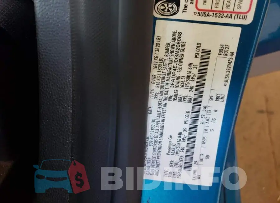 3FADP4EJ0GM208088 Photo# 10