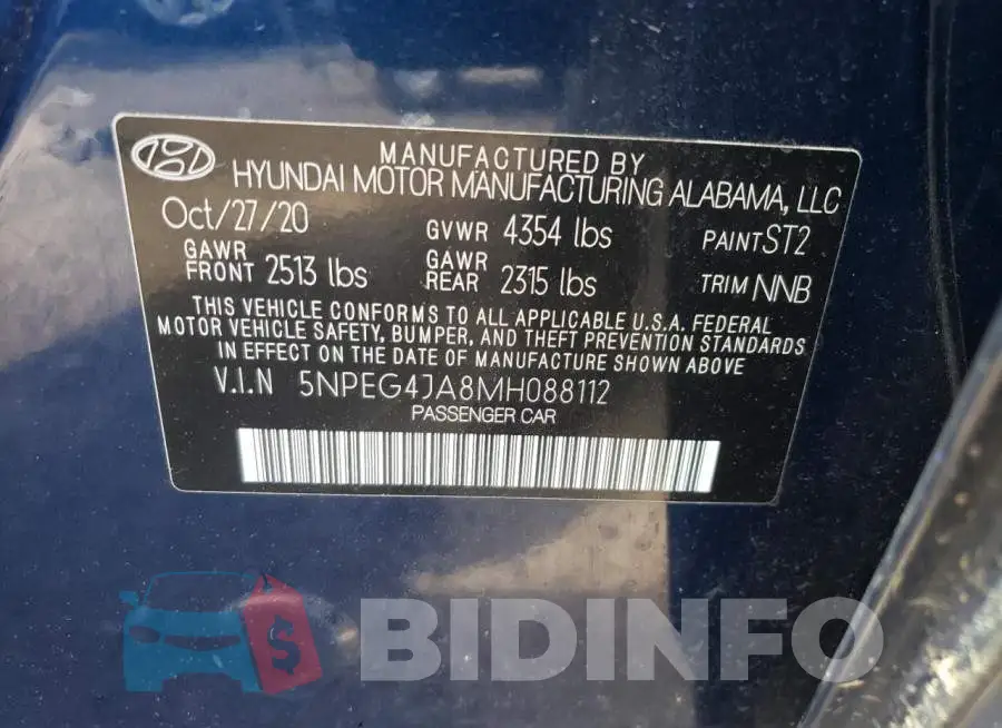 5NPEG4JA8MH088112 Photo# 10