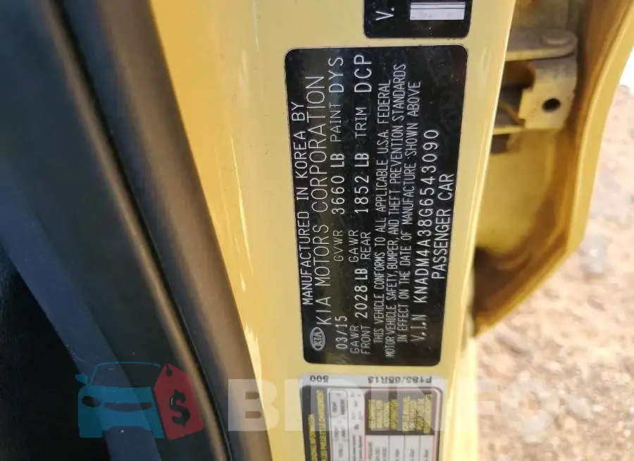 KNADM4A38G6543090 Photo# 10