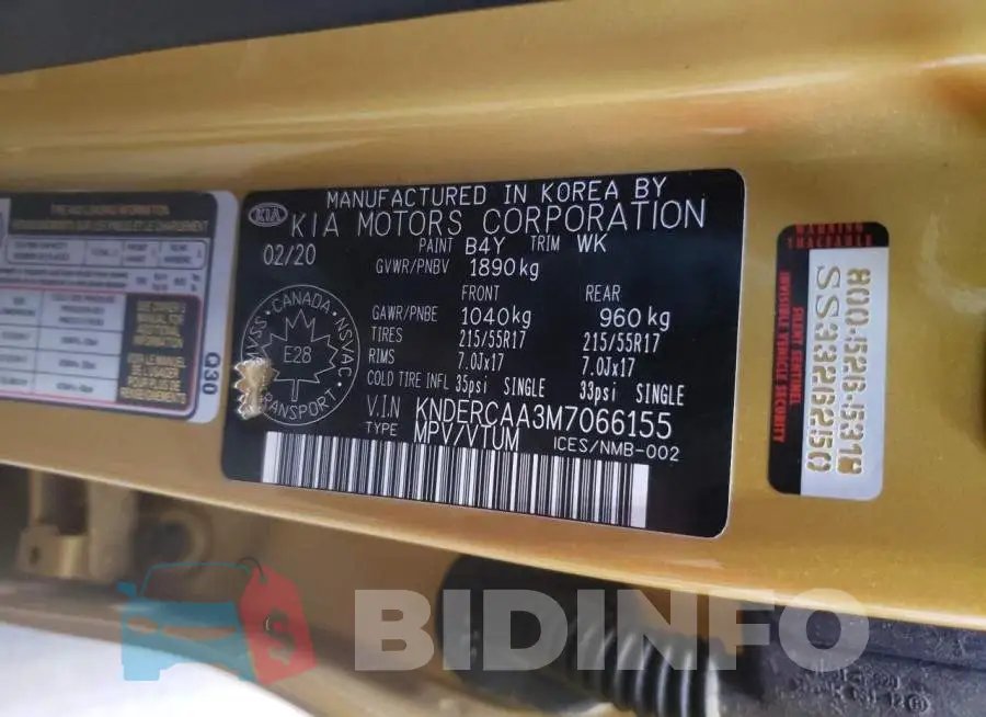 KNDERCAA3M7066155 Photo# 10