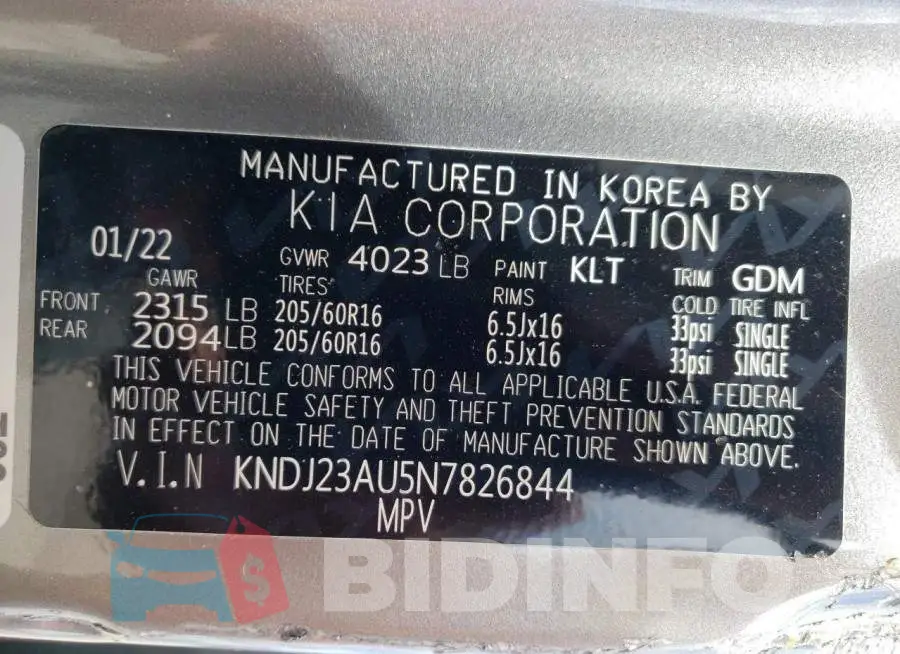 KNDJ23AU5N7826844 Photo# 10