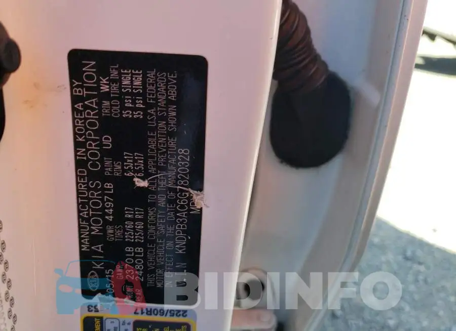 KNDPB3AC6G7820328 Photo# 10