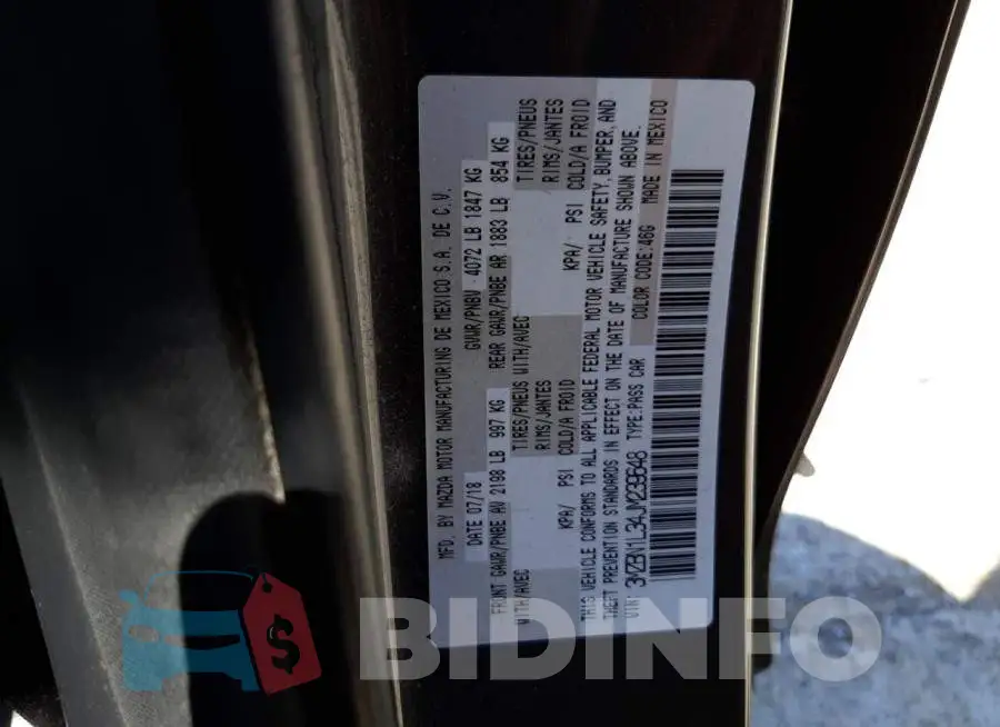 3MZBN1L34JM239648 Photo# 10