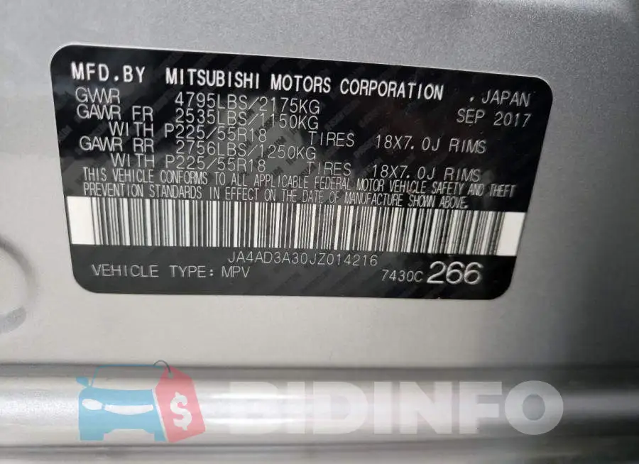 JA4AD3A30JZ014216 Photo# 10