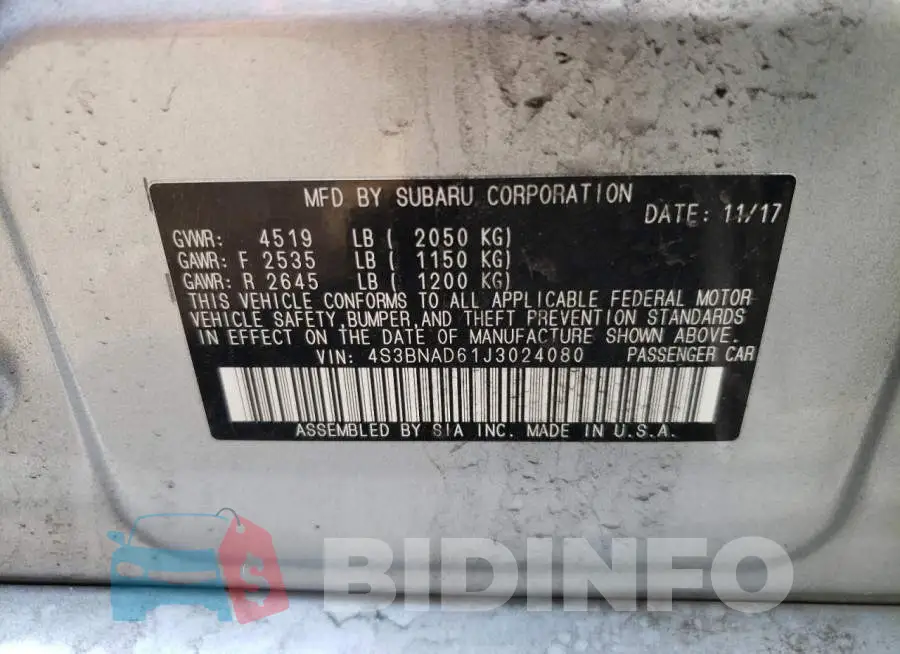 4S3BNAD61J3024080 Photo# 10