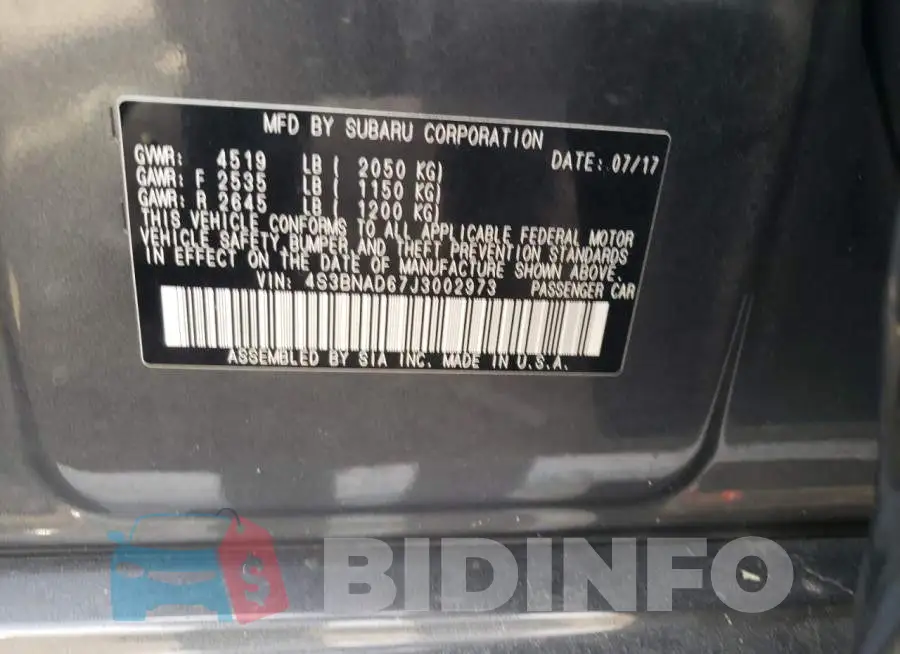 4S3BNAD67J3002973 Photo# 10