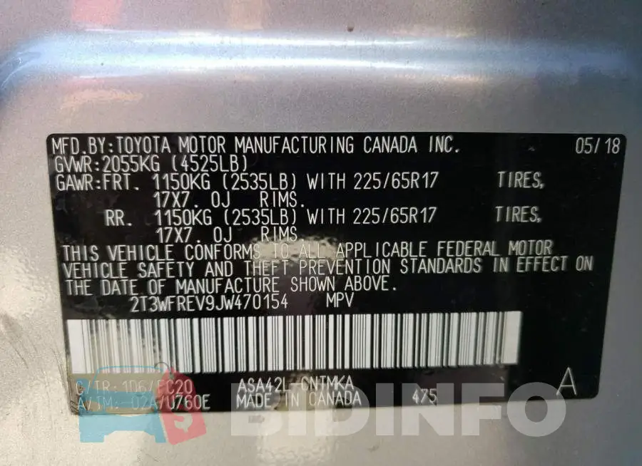 2T3WFREV9JW470154 Photo# 10
