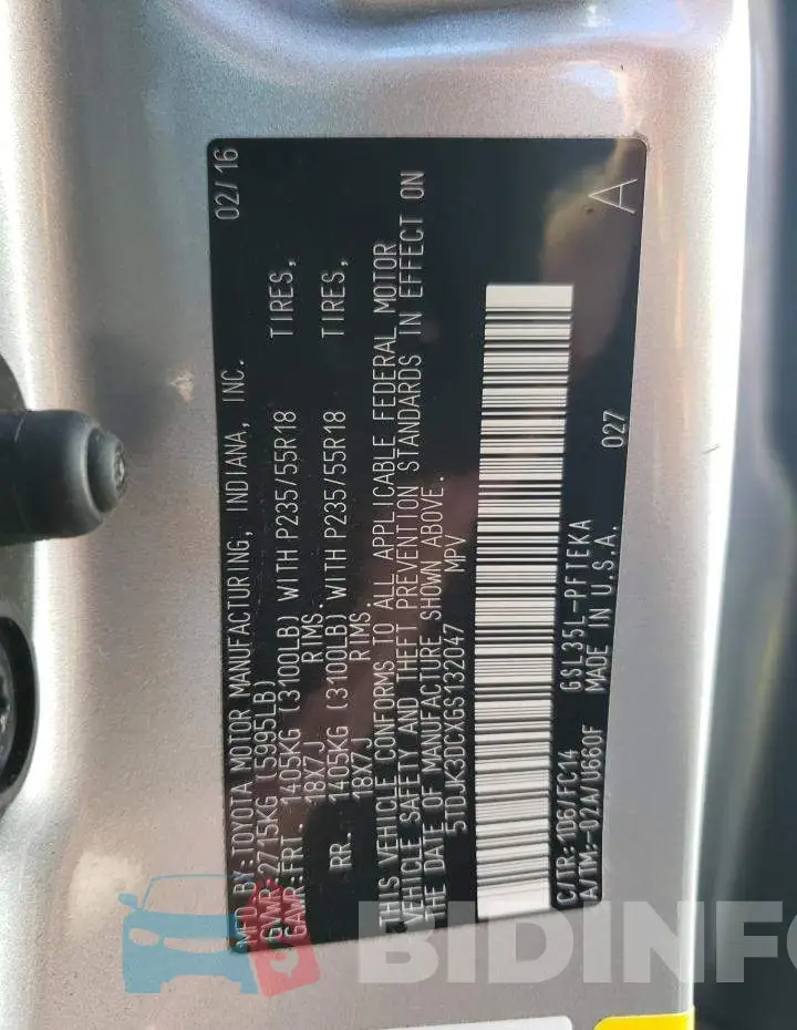 5TDJK3DCXGS132047 Photo# 10