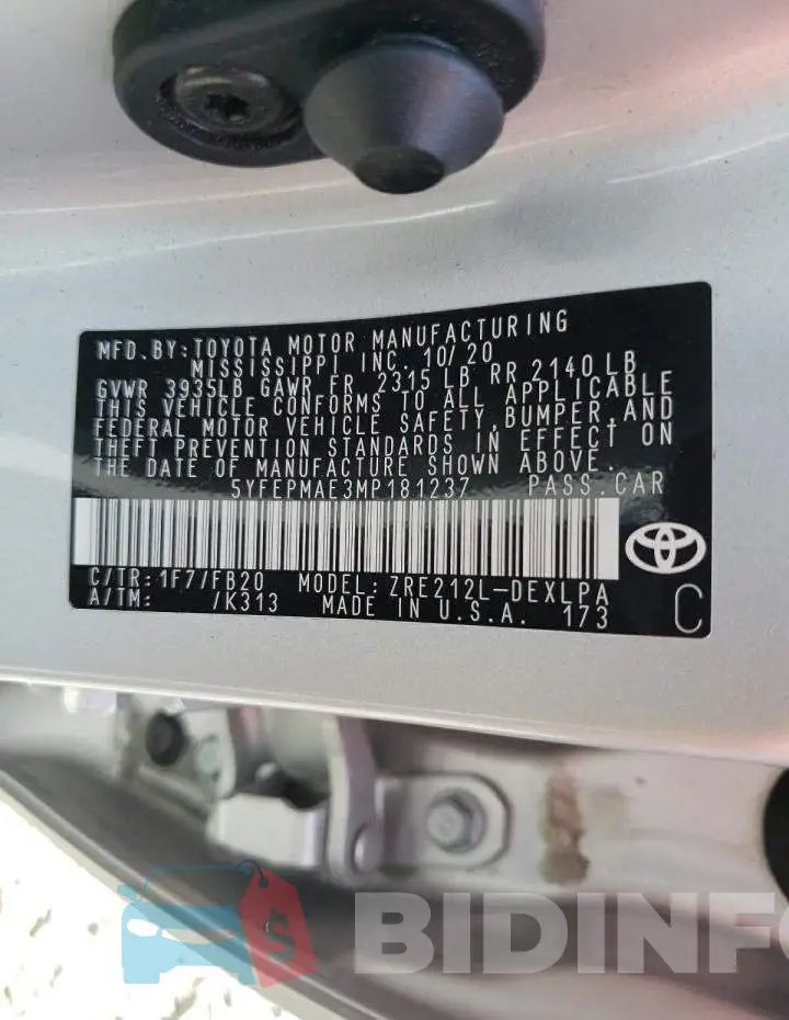 5YFEPMAE3MP181237 Photo# 10