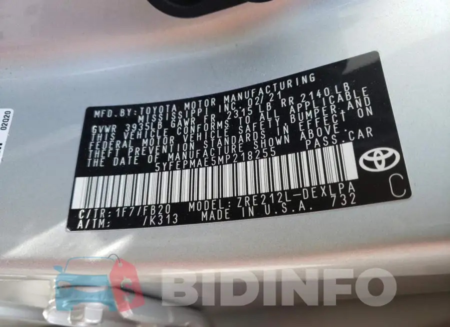 5YFEPMAE5MP218255 Photo# 10