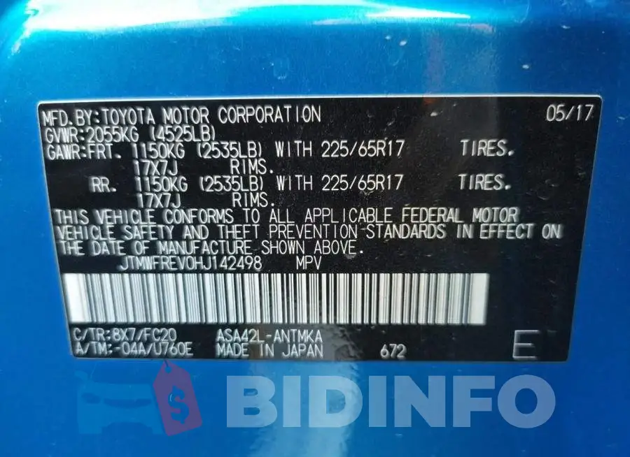 JTMWFREV0HJ142498 Photo# 10