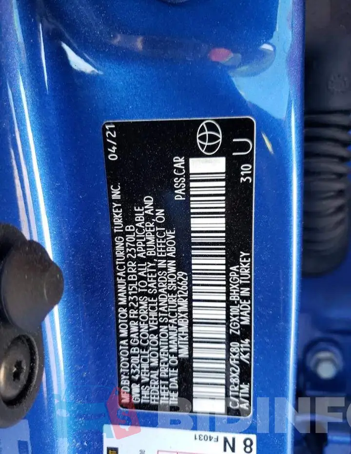 NMTKHMBX1MR126629 Photo# 10