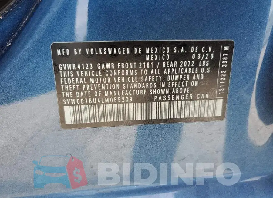 3VWCB7BU4LM055209 Photo# 10