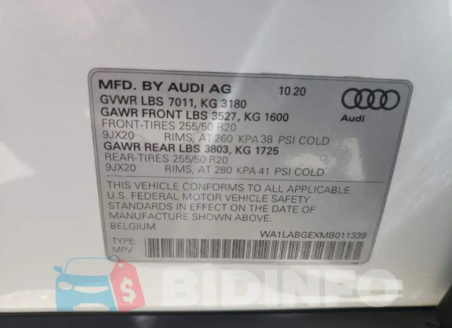 WA1LABGEXMB011339 Photo# 10