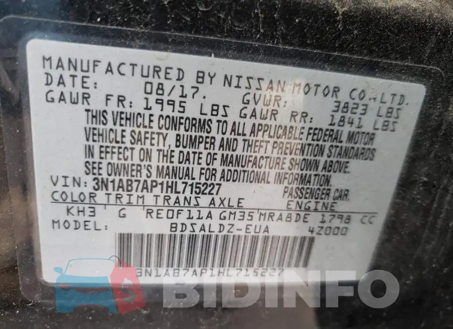 3N1AB7AP1HL715227 Photo# 10
