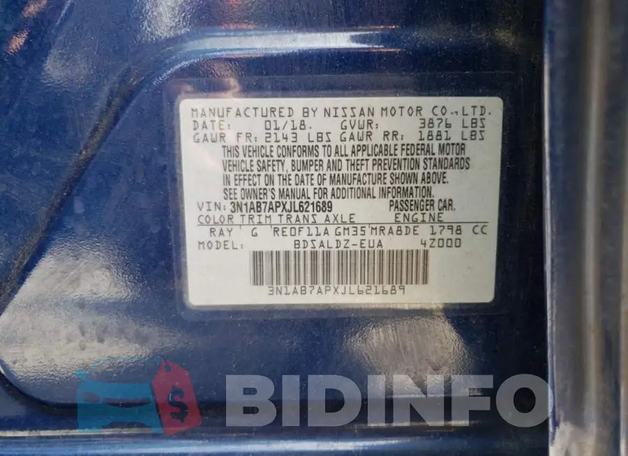 3N1AB7APXJL621689 Photo# 10