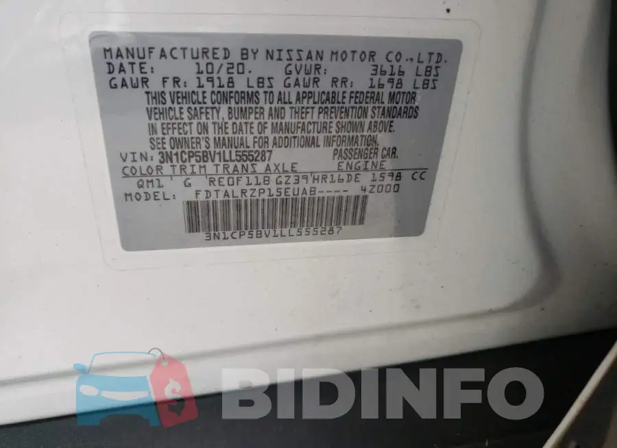 3N1CP5BV1LL555287 Photo# 10