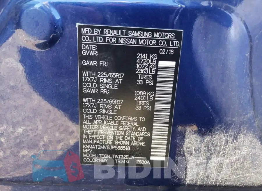 KNMAT2MV8JP568518 Photo# 10