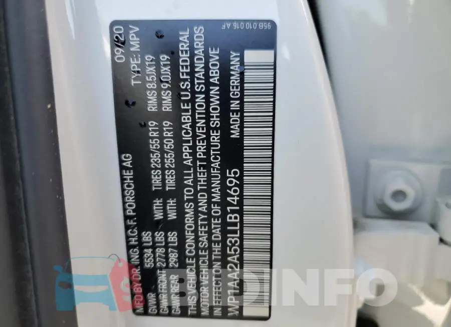 WP1AA2A53LLB14695 Photo# 10