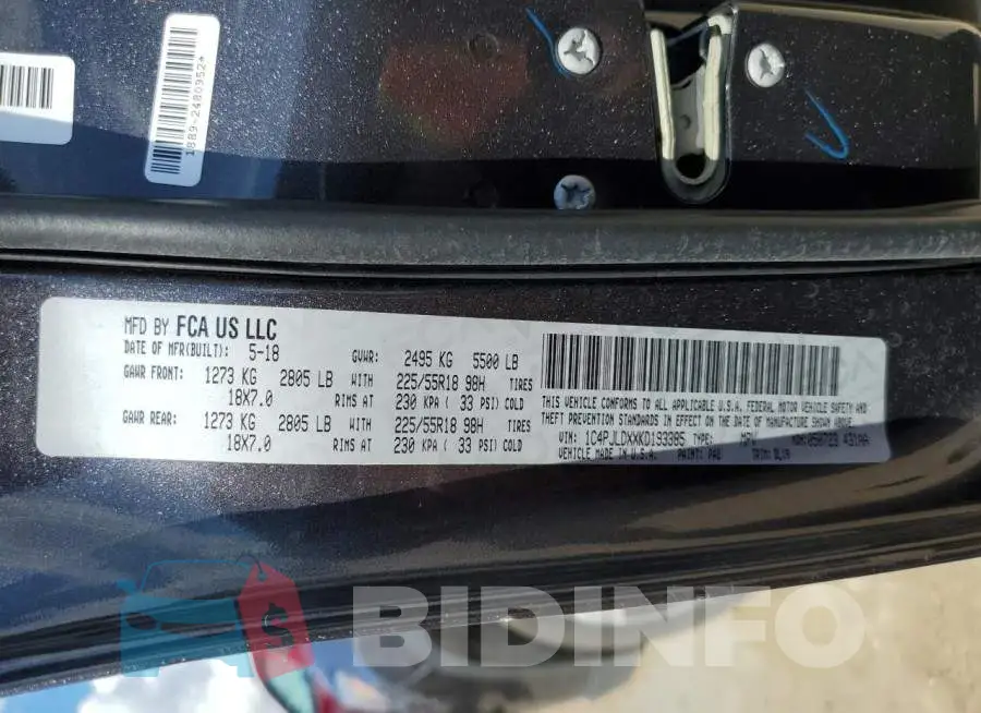 1C4PJLDXXKD193385 Photo# 10