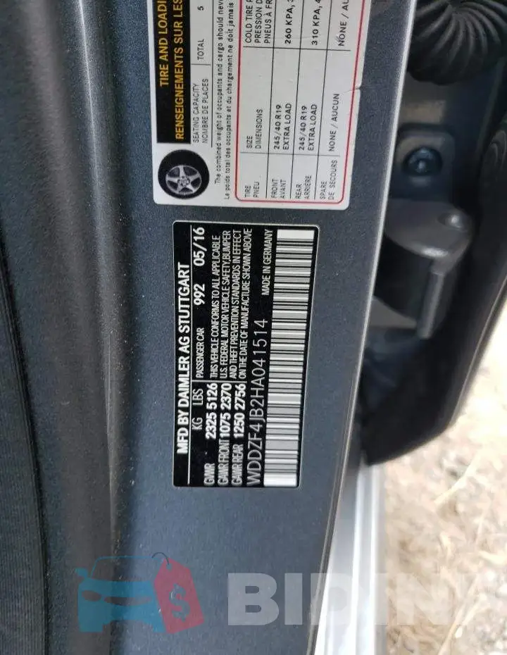 WDDZF4JB2HA041514 Photo# 10
