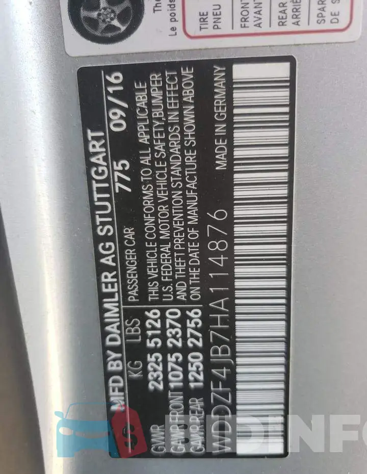 WDDZF4JB7HA114876 Photo# 10