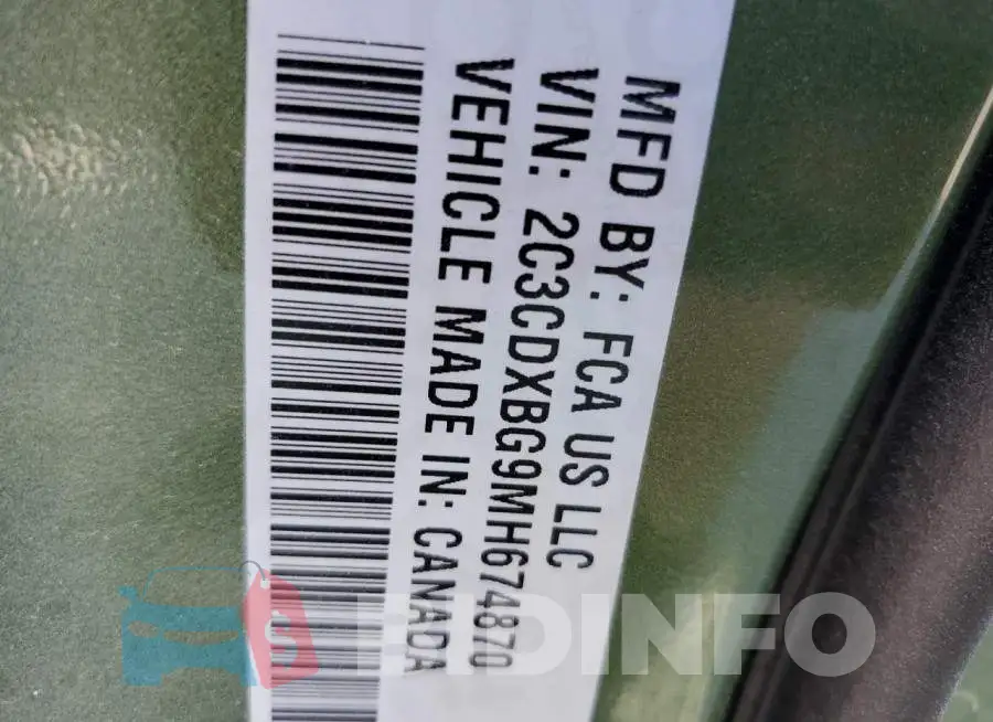 2C3CDXBG9MH674870 Photo# 10