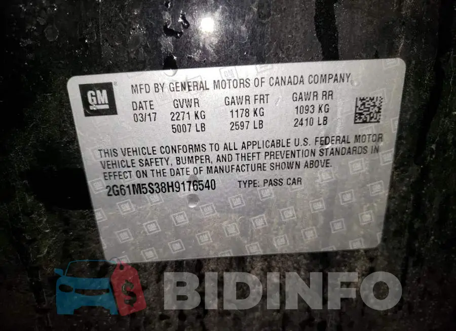 2G61M5S38H9176540 Photo# 10