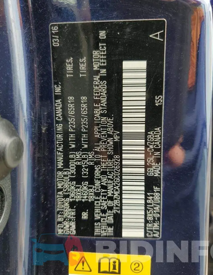 2T2BZMCA2GC026928 Photo# 10