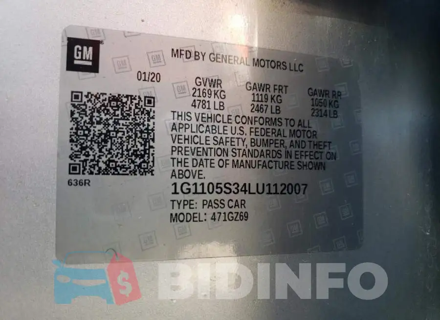 1G1105S34LU112007 Photo# 10
