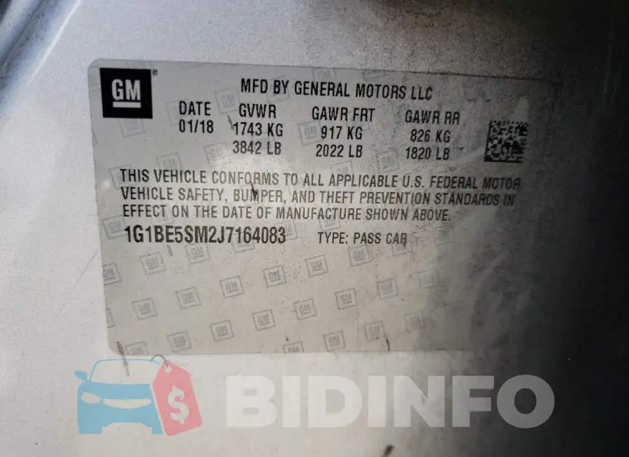 1G1BE5SM2J7164083 Photo# 10