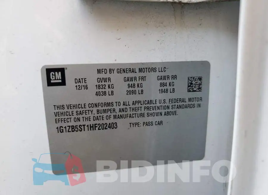 1G1ZB5ST1HF202403 Photo# 10