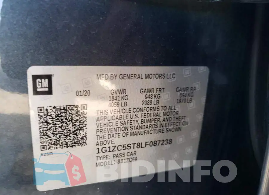 1G1ZC5ST8LF087238 Photo# 10