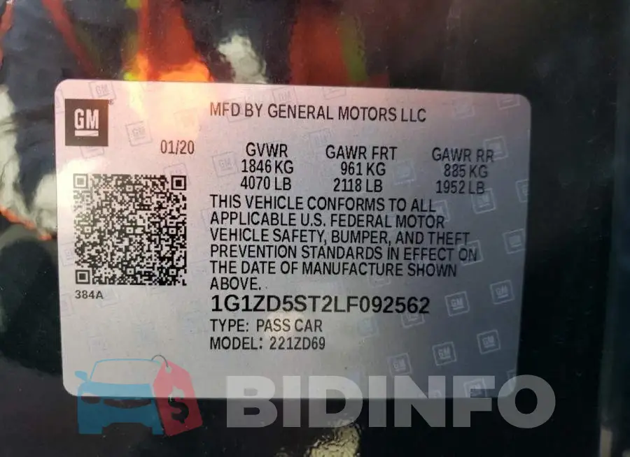 1G1ZD5ST2LF092562 Photo# 10