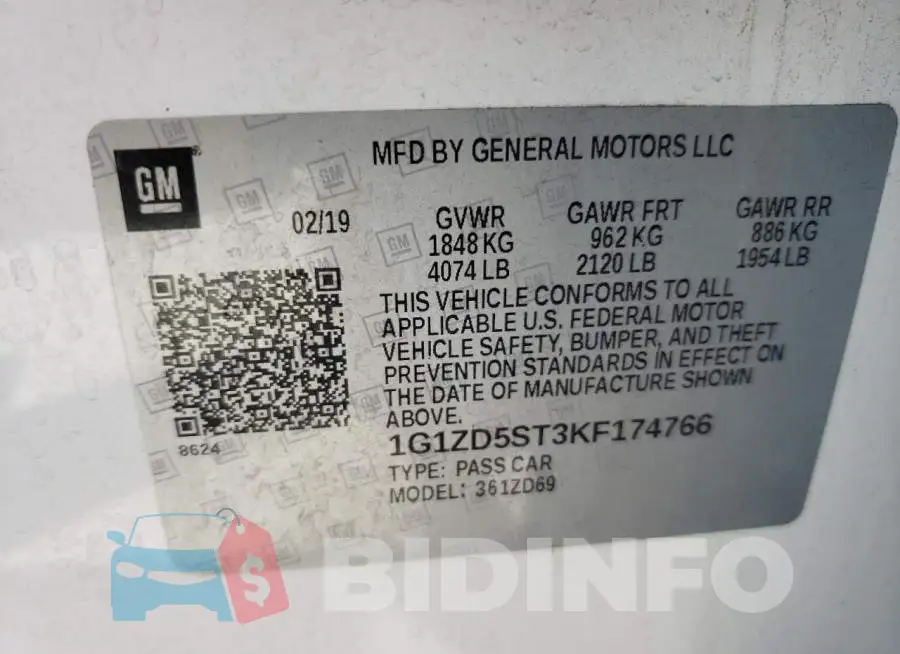 1G1ZD5ST3KF174766 Photo# 10