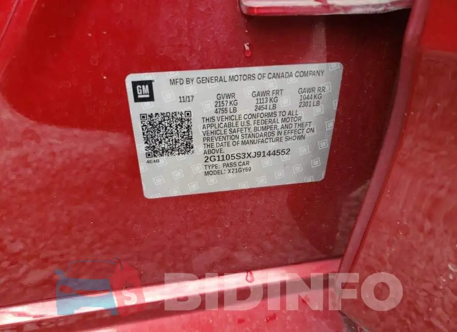 2G1105S3XJ9144552 Photo# 10