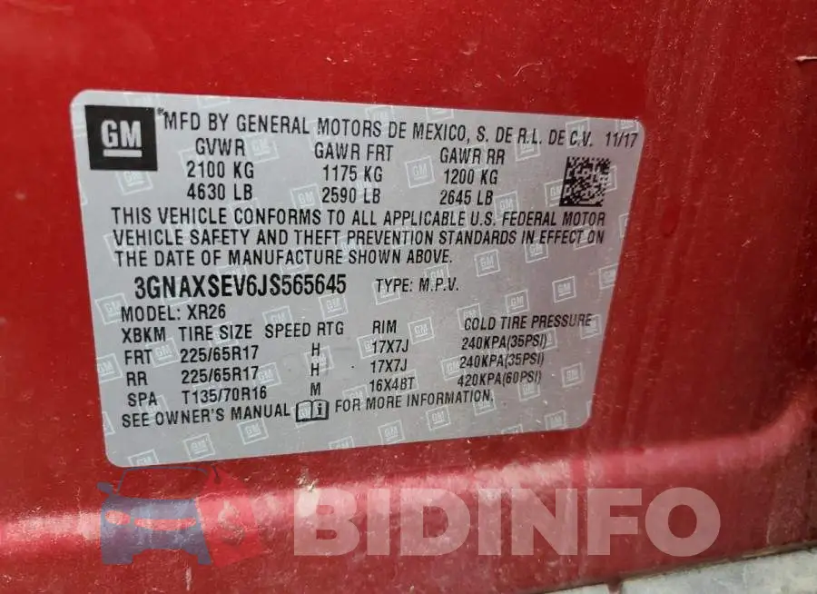 3GNAXSEV6JS565645 Photo# 10
