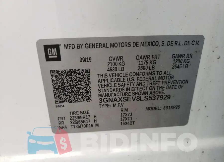 3GNAXSEV8LS537929 Photo# 10