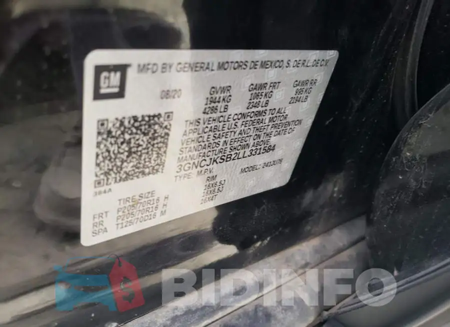 3GNCJKSB2LL331584 Photo# 10