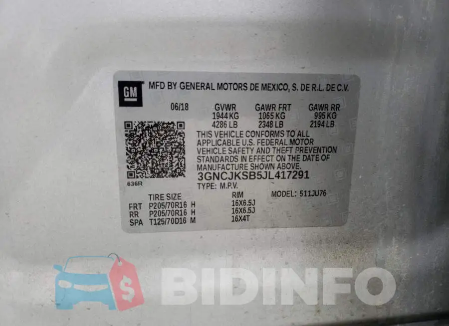 3GNCJKSB5JL417291 Photo# 10