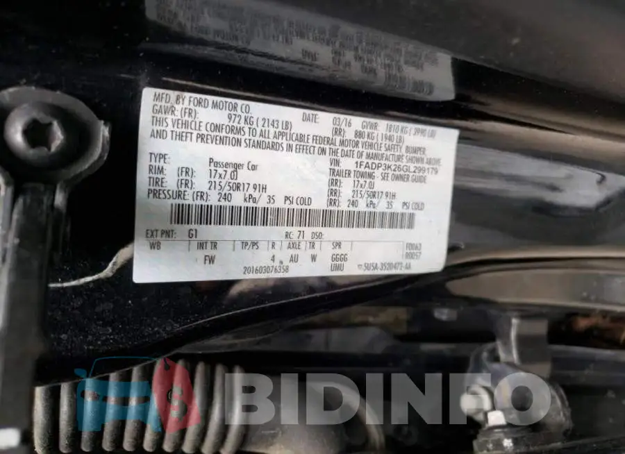 1FADP3K26GL299179 Photo# 10