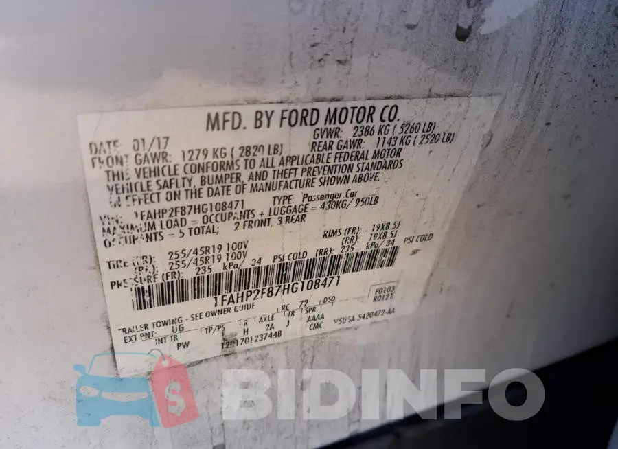 1FAHP2F87HG108471 Photo# 10