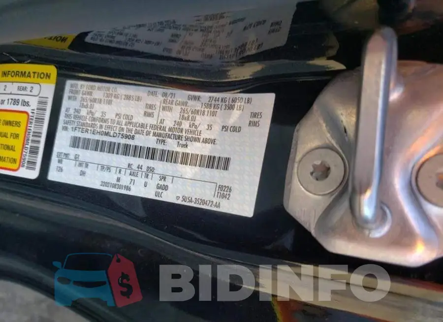 1FTER1EH0MLD75908 Photo# 10