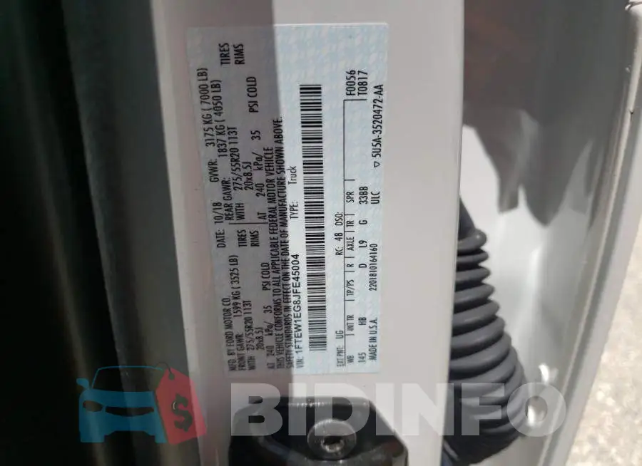 1FTEW1EG8JFE45004 Photo# 10