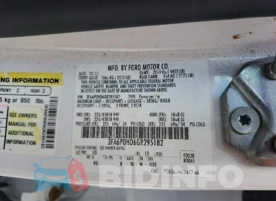 3FA6P0HD6GR295182 Photo# 10