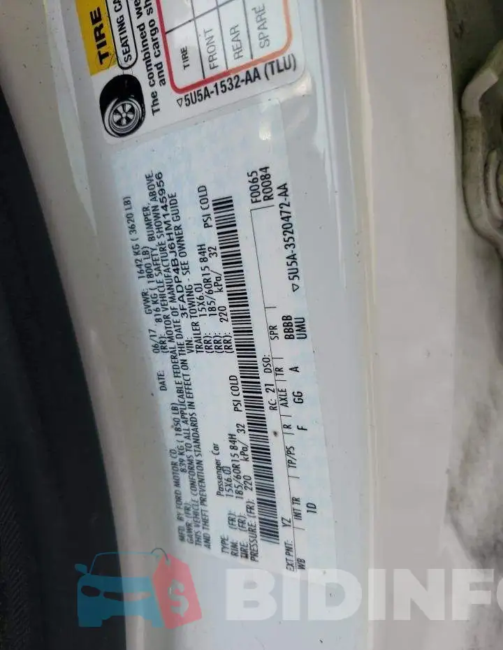 3FADP4BJ6HM145956 Photo# 10