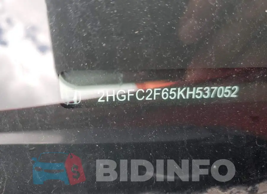 2HGFC2F65KH537052 Photo# 10