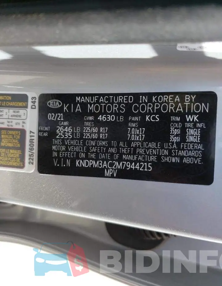 KNDPM3AC2M7944215 Photo# 10