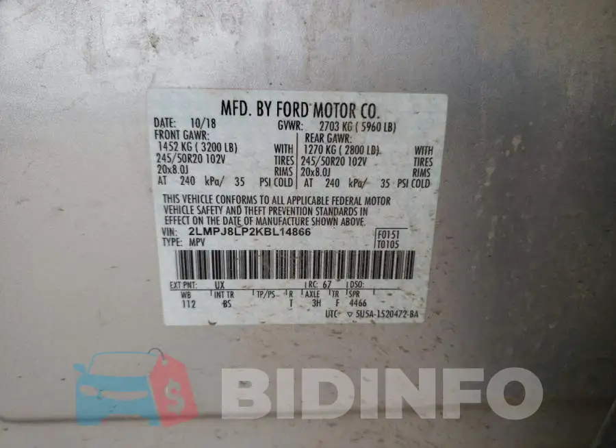 2LMPJ8LP2KBL14866 Photo# 10
