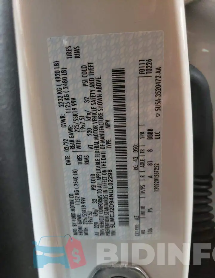 5LMCJ2D94NUL02298 Photo# 10